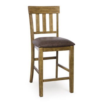 Urbinforte - Upholstered Barstool (Set of 2) - Light Brown Stool Sets by Signature Design by Ashley® - Walls Furniture & Mattress