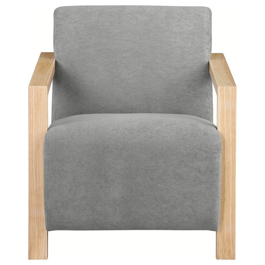 Diego - Upholstered Accent Arm Chair With Wood Arms Arm Chairs by CoasterEveryday - Walls Furniture & Mattress
