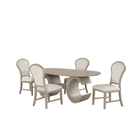 Gwendolyn - Oval Dining Table Set 7 Piece Dining Room Sets by New Classic - Walls Furniture & Mattress