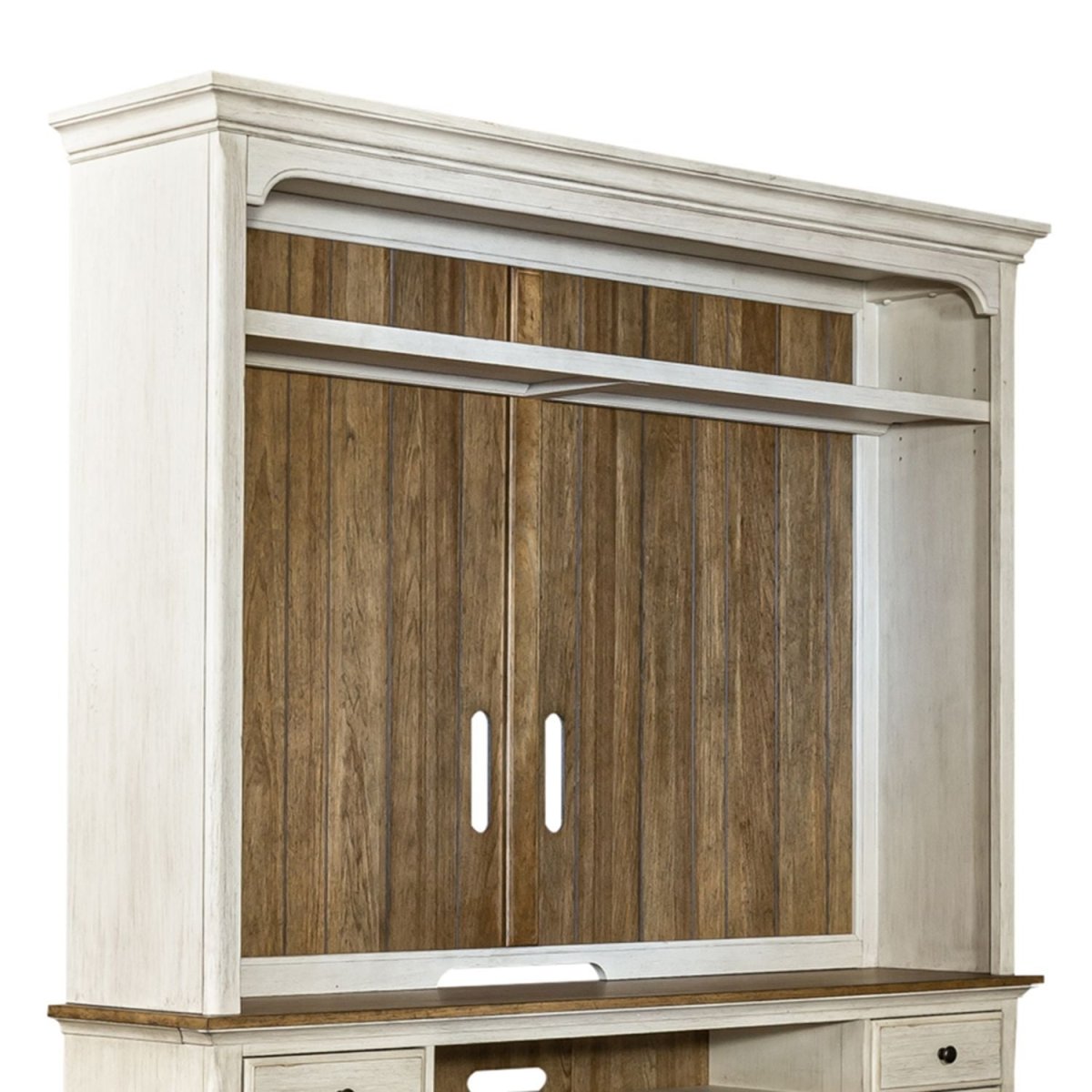 Farmhouse Reimagined - Entertainment Hutch - White Hutches by Liberty Furniture - Walls Furniture & Mattress