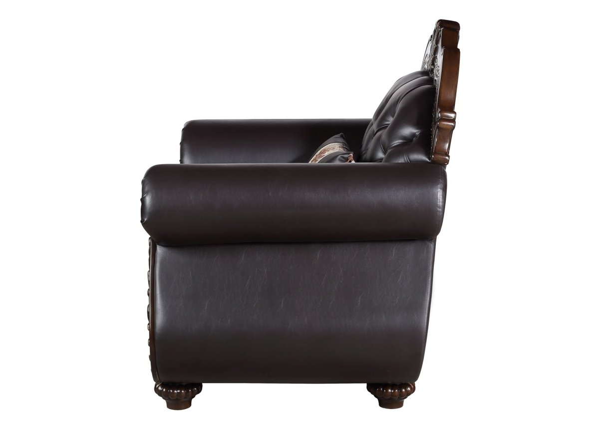 Maximus - Chair - Dark Brown Arm Chairs by New Classic - Walls Furniture & Mattress