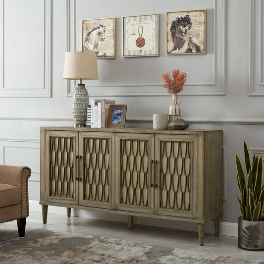 Devonshire - 4 Door Accent Cabinet - Light Brown Accent Cabinets by Liberty Furniture - Walls Furniture & Mattress