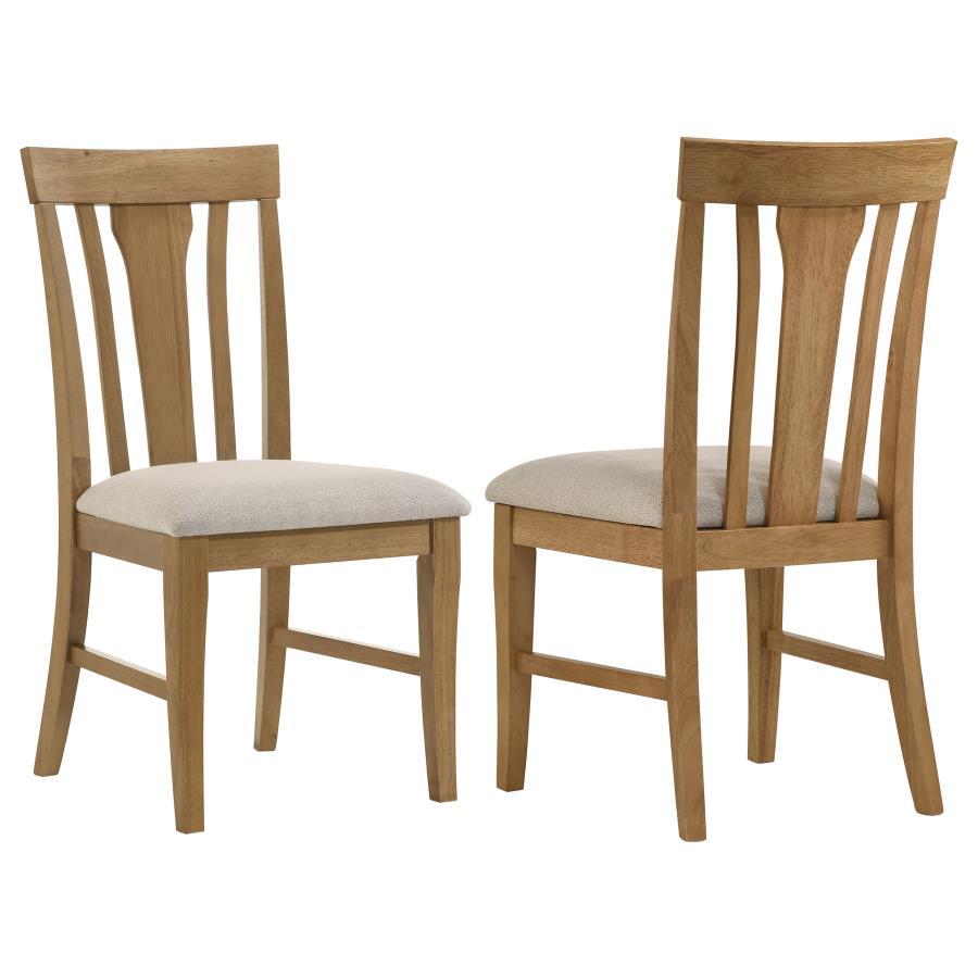 Hartville - Dining Side Chair (Set of 2) - Natural Light Brown Chair Sets by Coaster Fine Furniture - Walls Furniture & Mattress