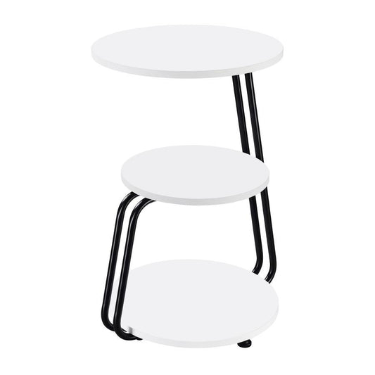 Hilly - 3 - Tier Round Accent Side Table - White And Black Side Tables by Coaster Fine Furniture - Walls Furniture & Mattress