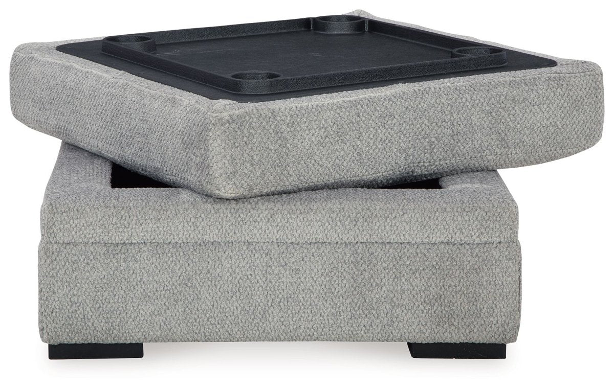 Casselbury - Ottoman With Storage - Cement Storage Ottomans by Signature Design by Ashley® - Walls Furniture & Mattress