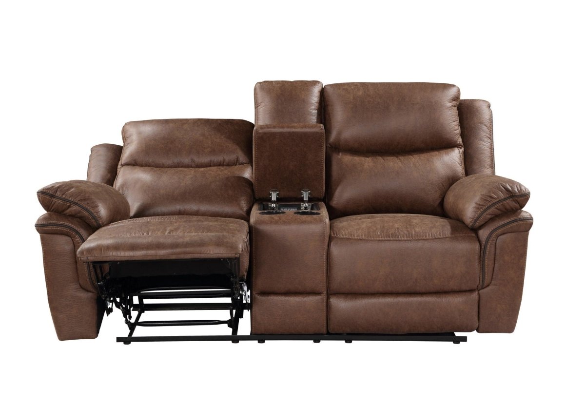 Ryland - Reclining Console Loveseat Reclining Loveseats by New Classic - Walls Furniture & Mattress