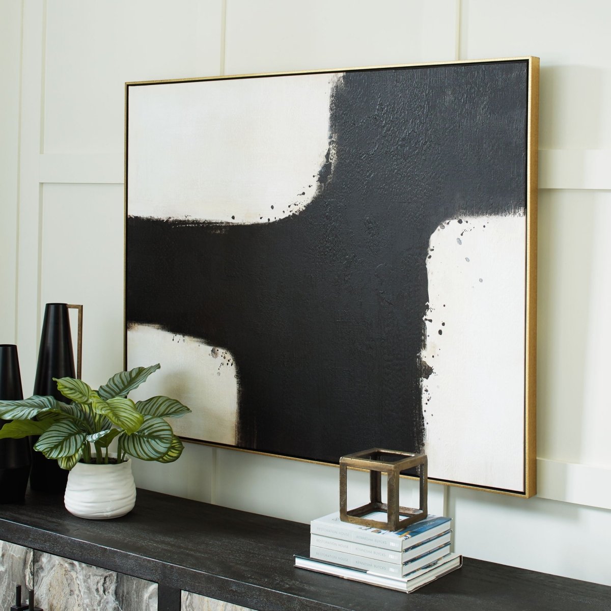 Reighlea - Wall Art - Black / White Canvas Art by Signature Design by Ashley® - Walls Furniture & Mattress