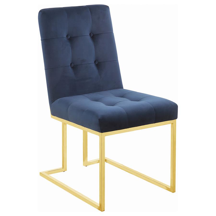 Cisco - Velvet Upholstered Dining Side Chair (Set of 2) Chair Sets by CoasterElevations - Walls Furniture & Mattress