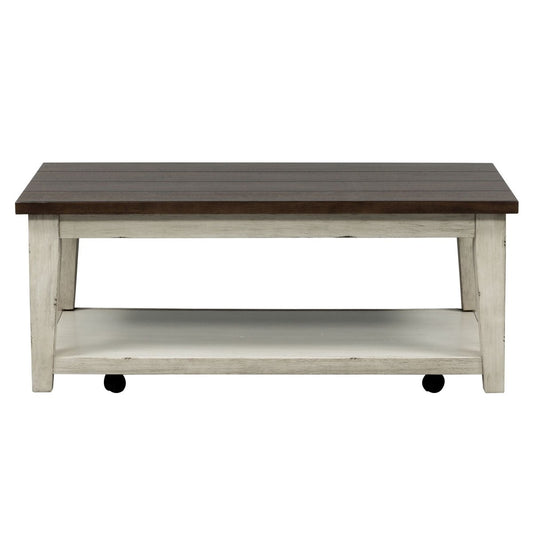 Arden Road - Rectangular Cocktail Table - Satin Cherry Cocktail Tables by Liberty Furniture - Walls Furniture & Mattress
