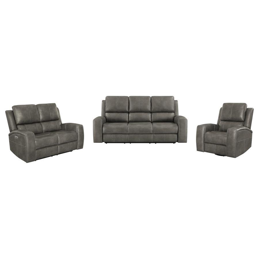 Brickston - Triple Power Reclining Sofa Set Reclining Sofas & Loveseats by Coaster Fine Furniture - Walls Furniture & Mattress