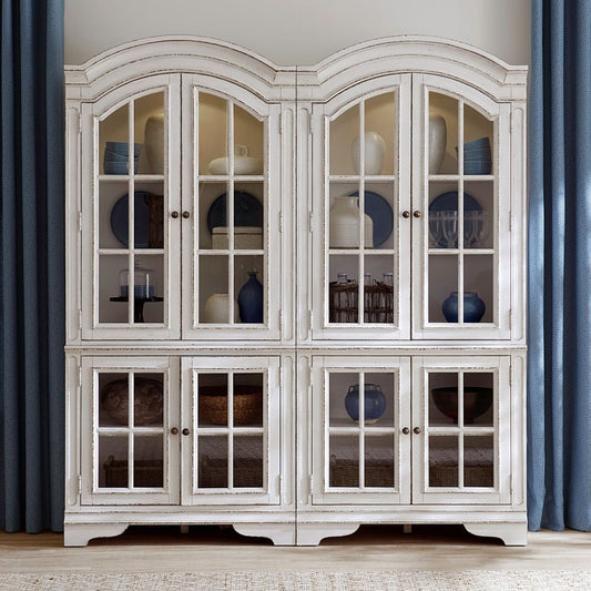 Magnolia Manor - 2 Piece Bunching Cabinet Set - White 2 Piece Dining Room Sets by Liberty Furniture - Walls Furniture & Mattress
