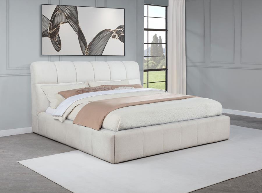 Nollet - Upholstered Platform Bed Upholstered Beds by Coaster Fine Furniture - Walls Furniture & Mattress