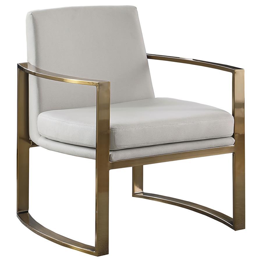Cory - Upholstered Arched Arm Accent Chair - Cream Arm Chairs by CoasterElevations - Walls Furniture & Mattress