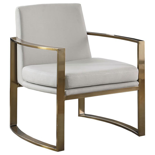 Cory - Upholstered Arched Arm Accent Chair - Cream Arm Chairs by CoasterElevations - Walls Furniture & Mattress