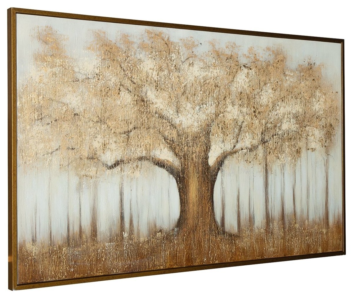 Dalewick - Wall Art - Brown / Gray / Gold Finish Canvas Art by Signature Design by Ashley® - Walls Furniture & Mattress