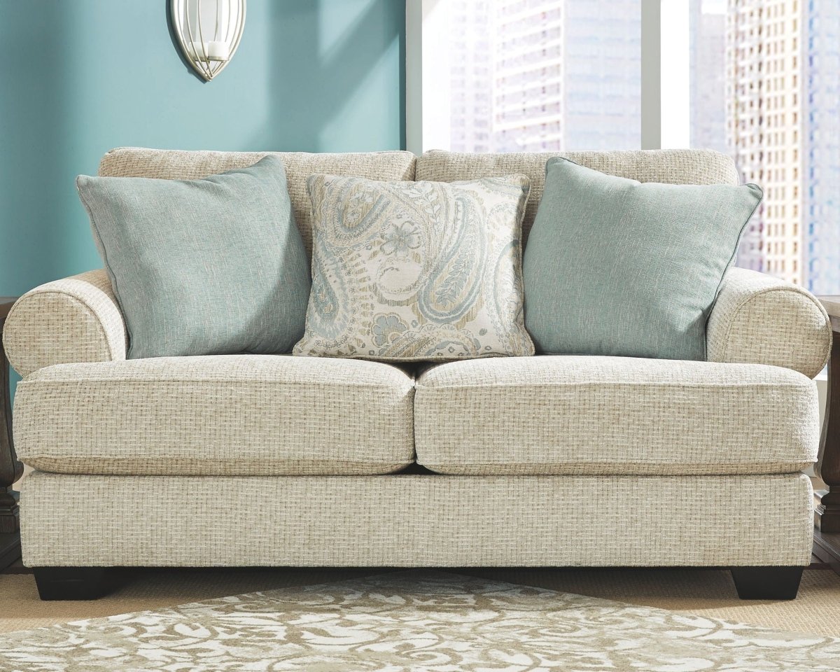 Monaghan - Loveseat - Sandstone Stationary Loveseats by Signature Design by Ashley® - Walls Furniture & Mattress