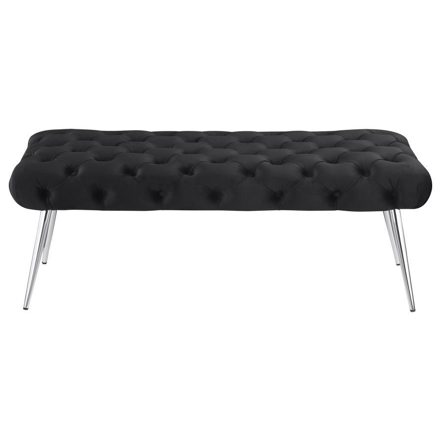 Ella - Upholstered Tufted Bench Metal Legs Upholstered Benches by Coaster Fine Furniture - Walls Furniture & Mattress