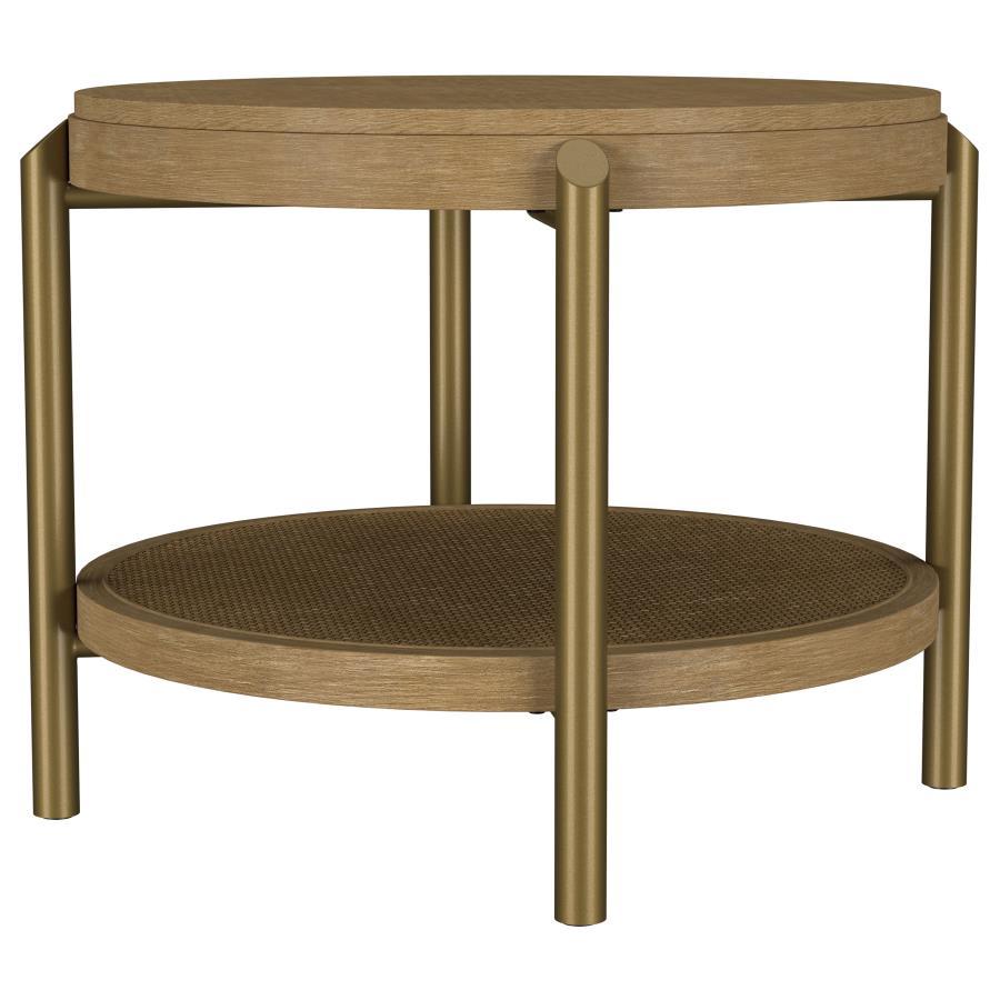 Arini - Round End Side Table With Storage Shelf End Tables by Coaster Fine Furniture - Walls Furniture & Mattress