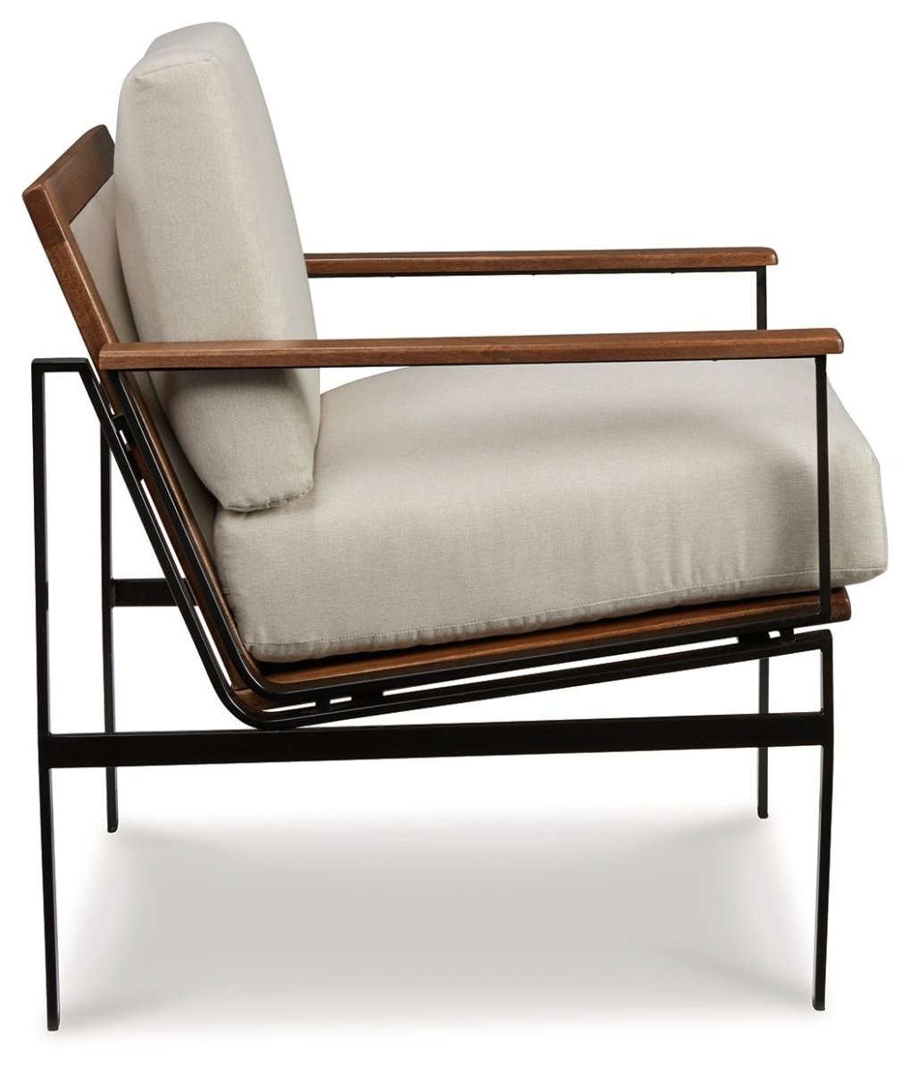 Tilden - Accent Chair - Ivory / Brown Accent Chairs by Signature Design by Ashley® - Walls Furniture & Mattress