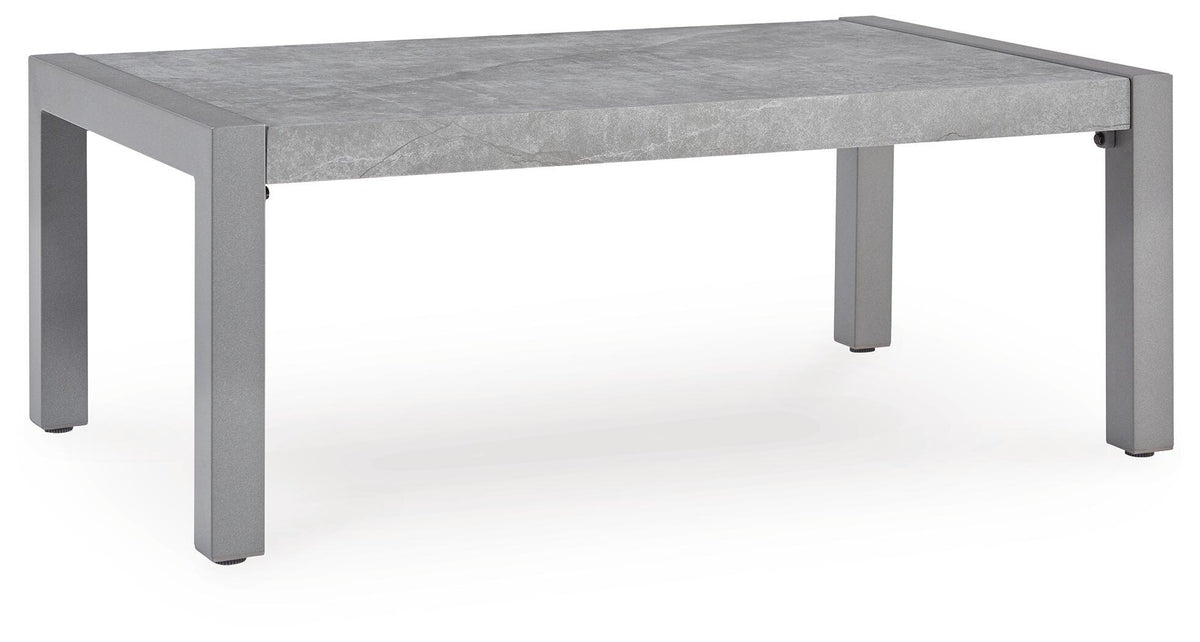 Hurley Park - 4 Pc. - Outdoor Sofa, 2 Lounge Chairs And Coffee Table - Gray 4 Piece Outdoor Sets by Signature Design by Ashley® - Walls Furniture & Mattress