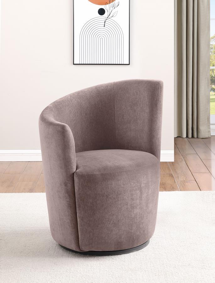 Nueva - Upholstered Swivel Chair Curved Backrest Swivel Chairs by Coaster Fine Furniture - Walls Furniture & Mattress