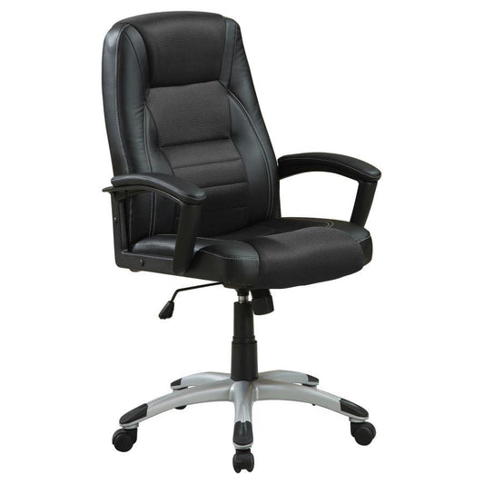 Dione - Upholstered Adjustable Home Office Desk Chair - Black Swivel Chairs by CoasterEveryday - Walls Furniture & Mattress