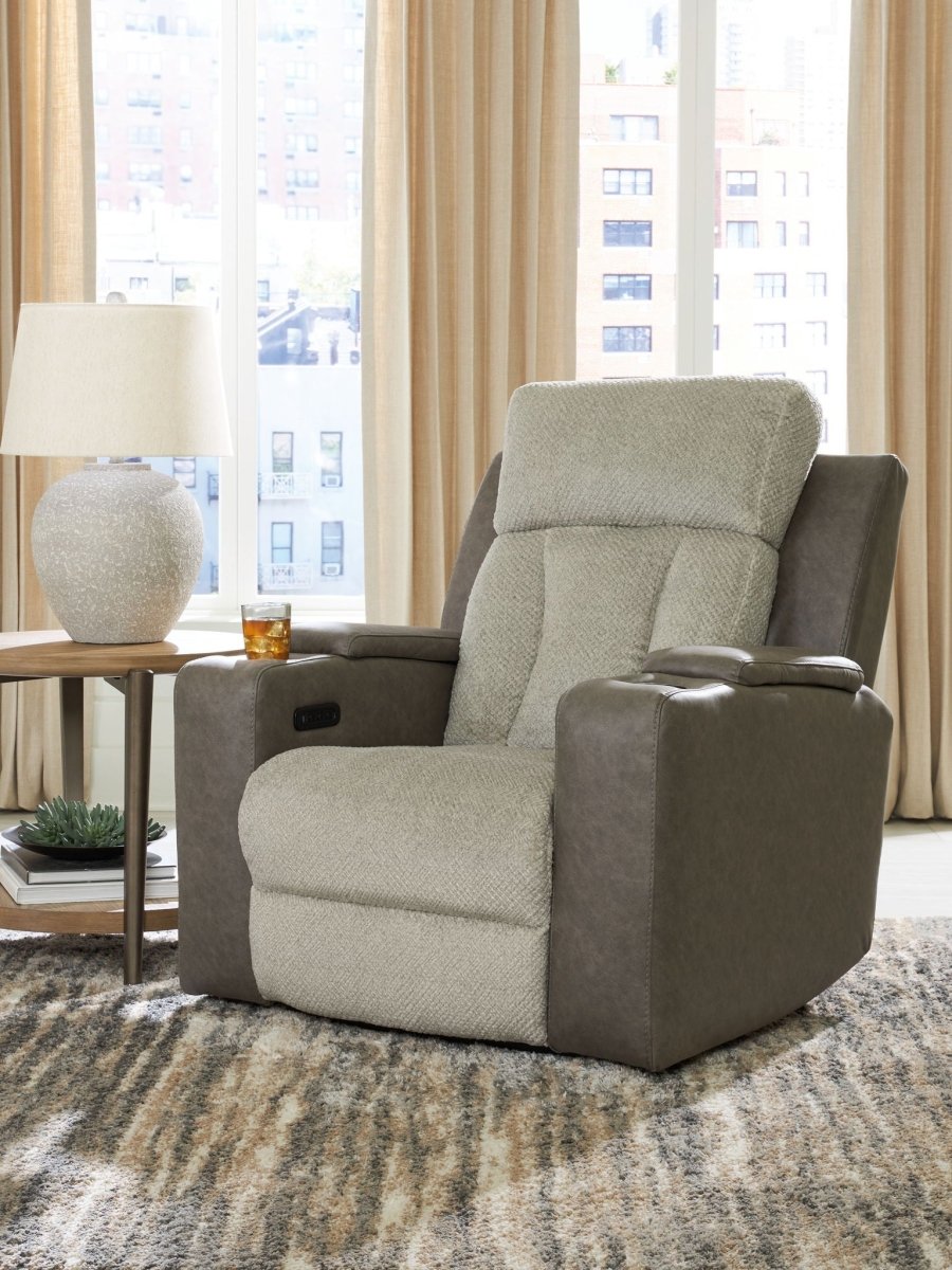 WhipLash - Power Recliner With Adj Headrest - Sisal Reclining Chairs by Signature Design by Ashley® - Walls Furniture & Mattress