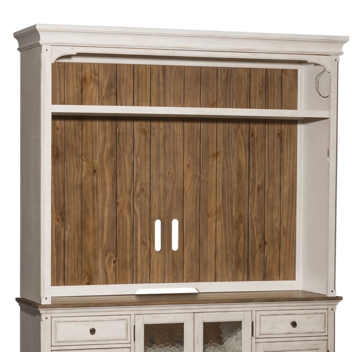 Morgan Creek - Entertainment Hutch - White Hutches by Liberty Furniture - Walls Furniture & Mattress