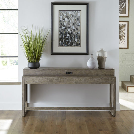 Bartlett Field - Console Bar Table - Gray Console Tables by Liberty Furniture - Walls Furniture & Mattress