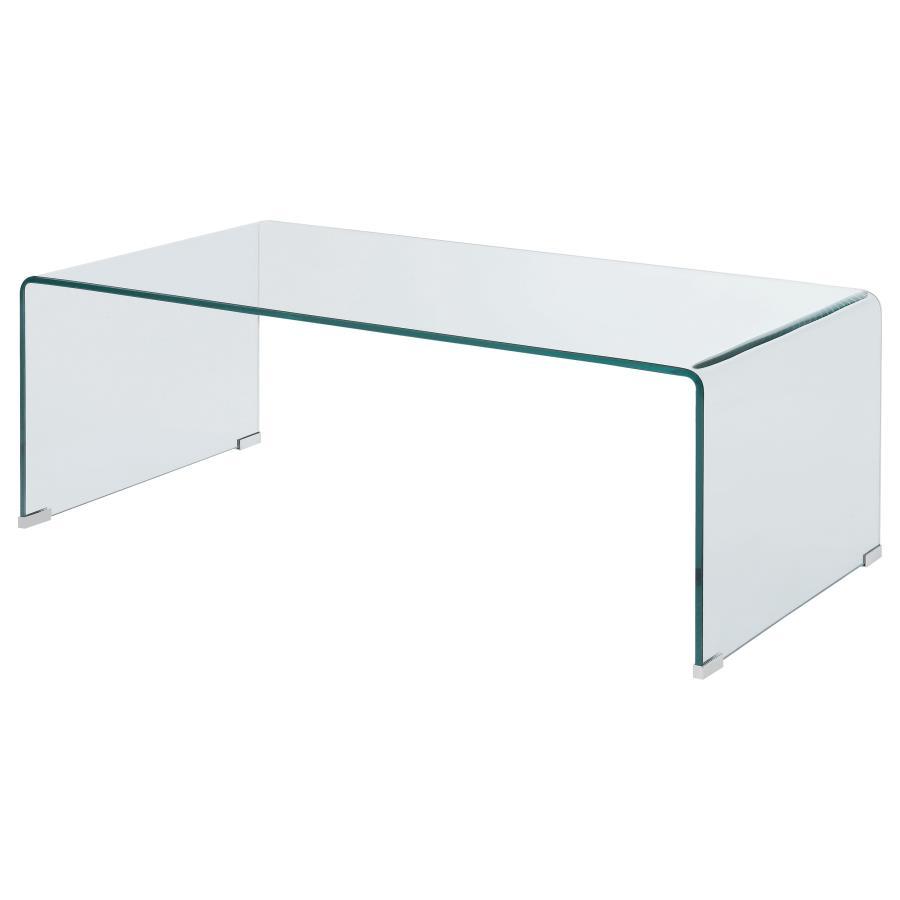 Ripley - Rectangular Tempered Bent Glass Table End Tables by CoasterEssence - Walls Furniture & Mattress