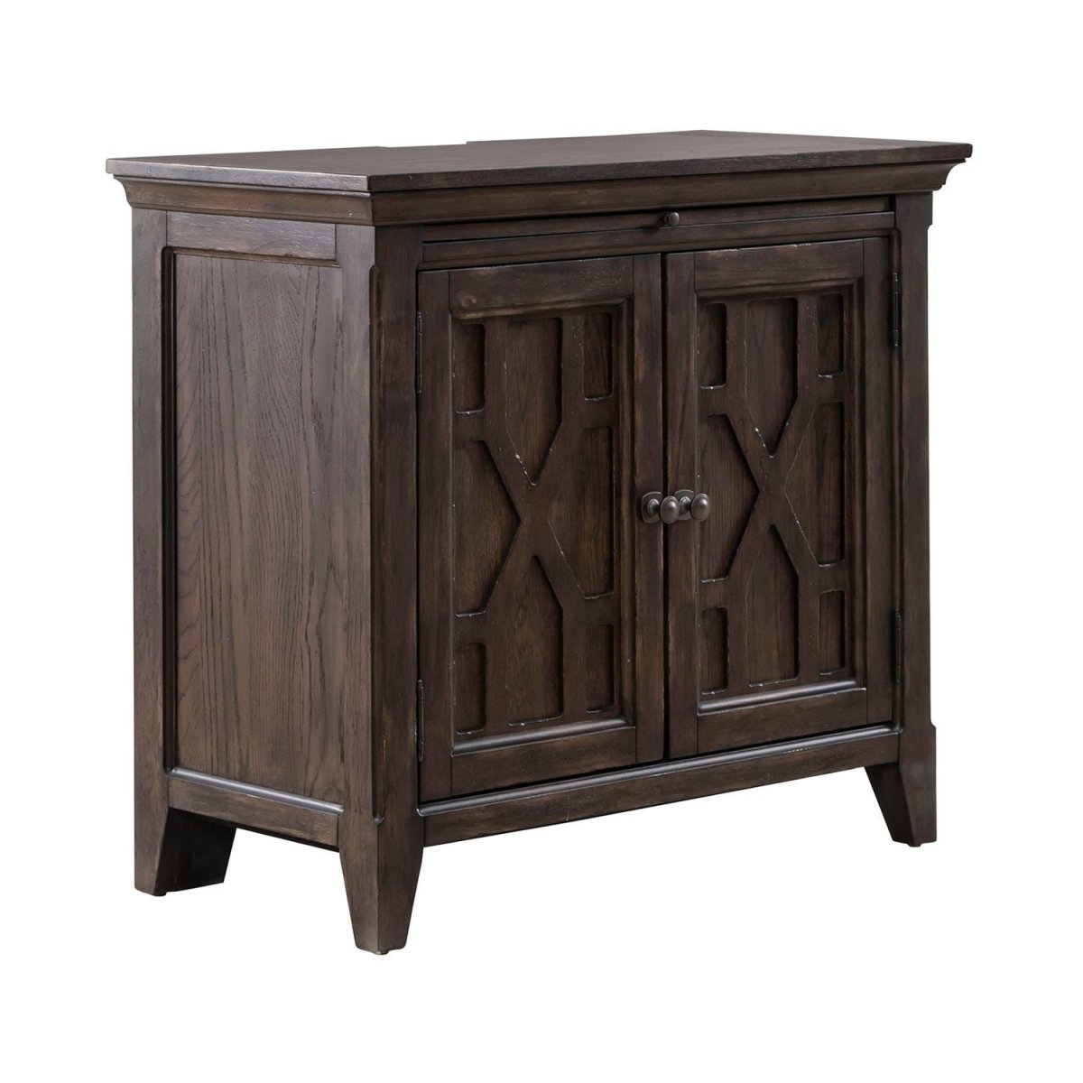 Paradise Valley - 2 Door Bedside Chest With Charging Station - Dark Brown Bedside Chests by Liberty Furniture - Walls Furniture & Mattress