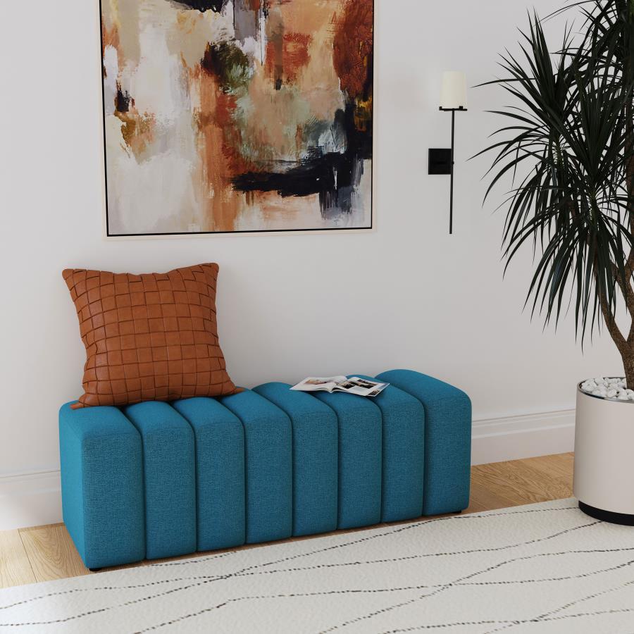 Summer - Fabric Upholstered Tufted Accent Bench Upholstered Benches by Coaster Fine Furniture - Walls Furniture & Mattress