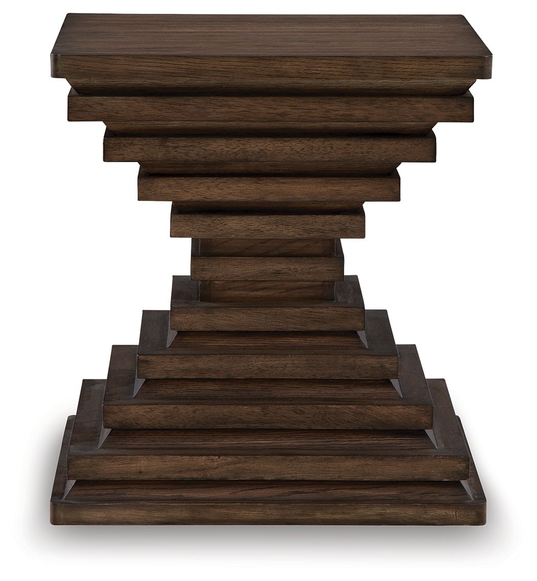 Hannodream - Square End Table - Warm Brown End Tables by Signature Design by Ashley® - Walls Furniture & Mattress