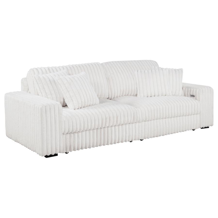 Jacana - Corduroy Upholstered Dual Power Chaise Sofa Reclining Sectionals by Coaster Fine Furniture - Walls Furniture & Mattress