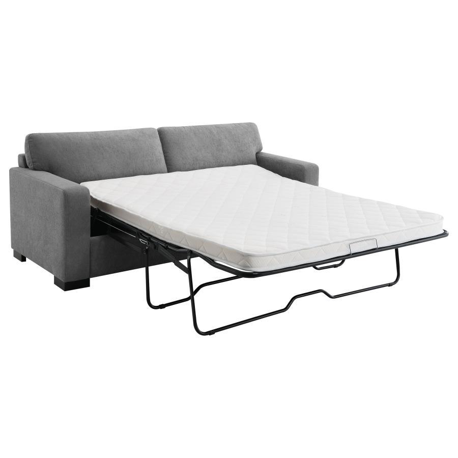 Simpson - Upholstered Sofa Sleeper With Queen Mattress - Gray Sleeper Sofas by CoasterEveryday - Walls Furniture & Mattress
