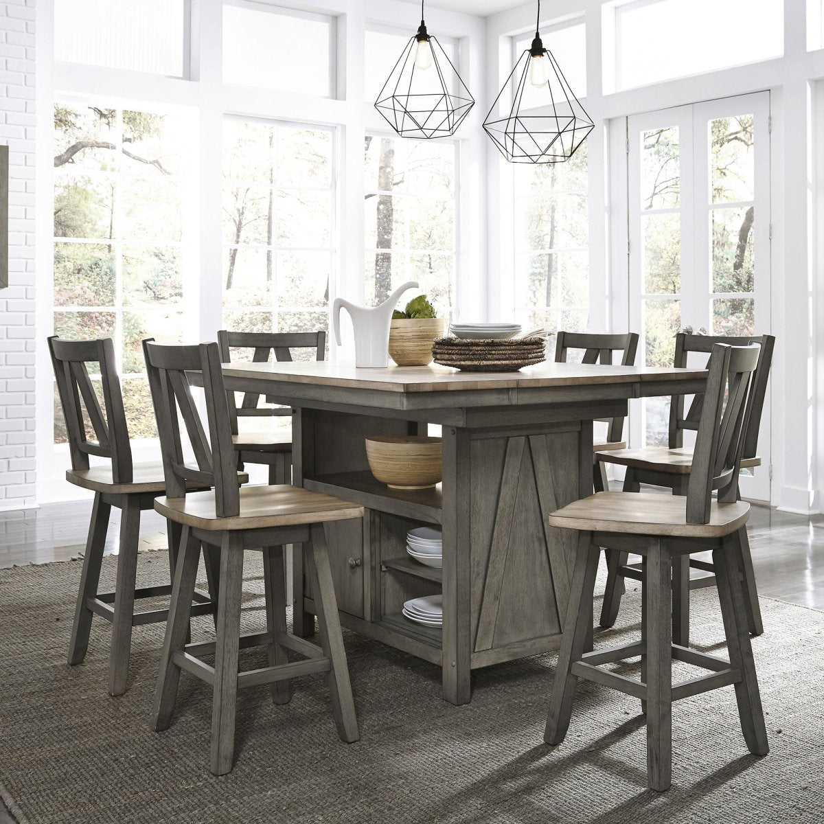 Lindsey Farm - Gathering Table Set 5 Piece Dining Room Sets by Liberty Furniture - Walls Furniture & Mattress