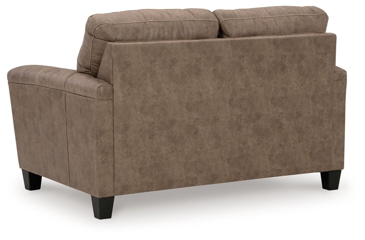 Navi - Fossil - Loveseat Stationary Loveseats by Signature Design by Ashley® - Walls Furniture & Mattress