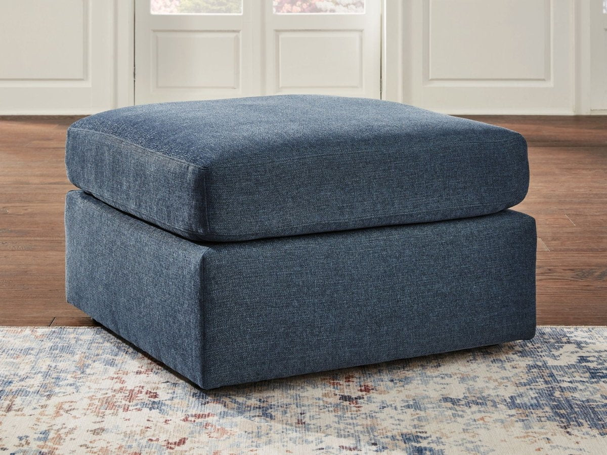 Modmax - Oversized Accent Ottoman - Fabric - Ink Accent Ottomans by Signature Design by Ashley® - Walls Furniture & Mattress