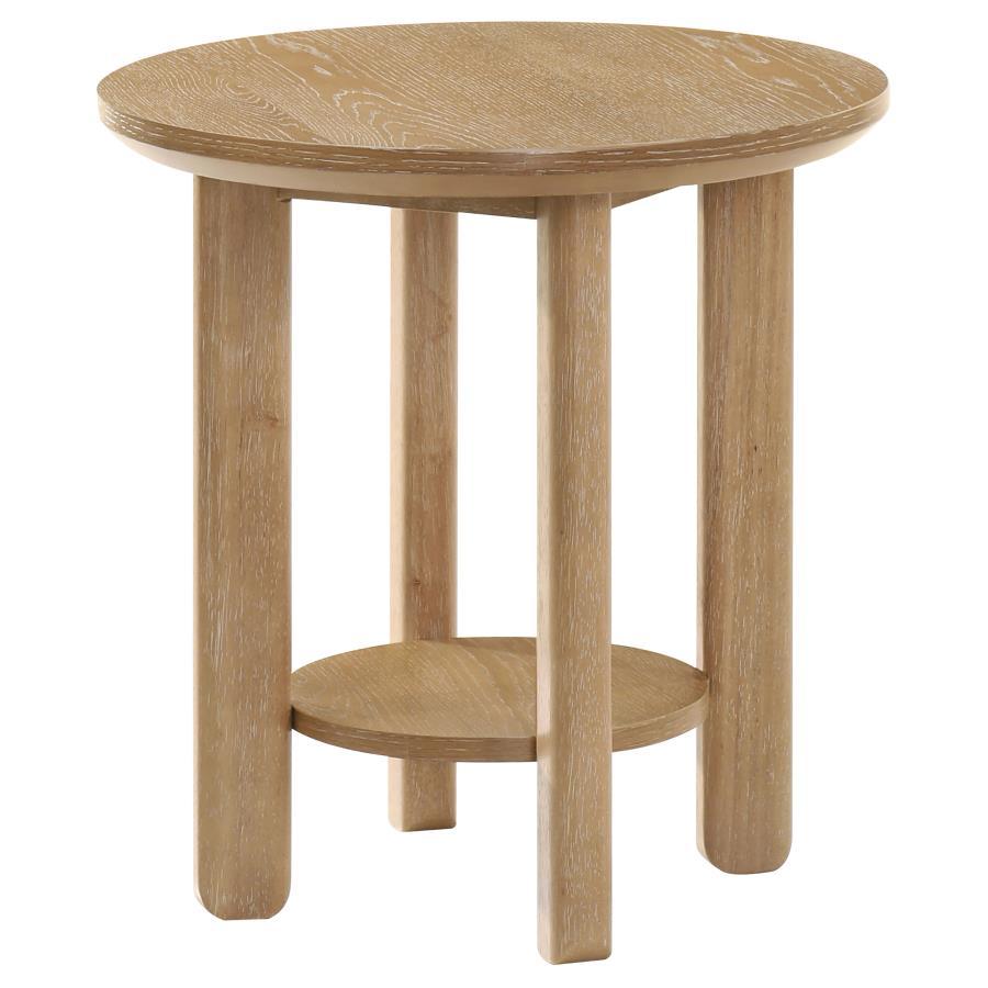 Ottowa - Round Wood Table With Shelf End Tables by Coaster Fine Furniture - Walls Furniture & Mattress