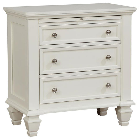 Sandy Beach - 3 - drawer Nightstand Accent Nightstands by CoasterEssence - Walls Furniture & Mattress
