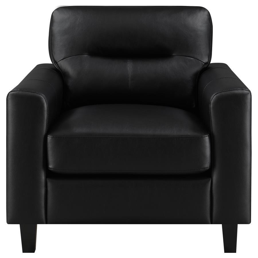 Scotland - Faux Leather Upholstered Track Arm Chair Arm Chairs by Coaster Fine Furniture - Walls Furniture & Mattress