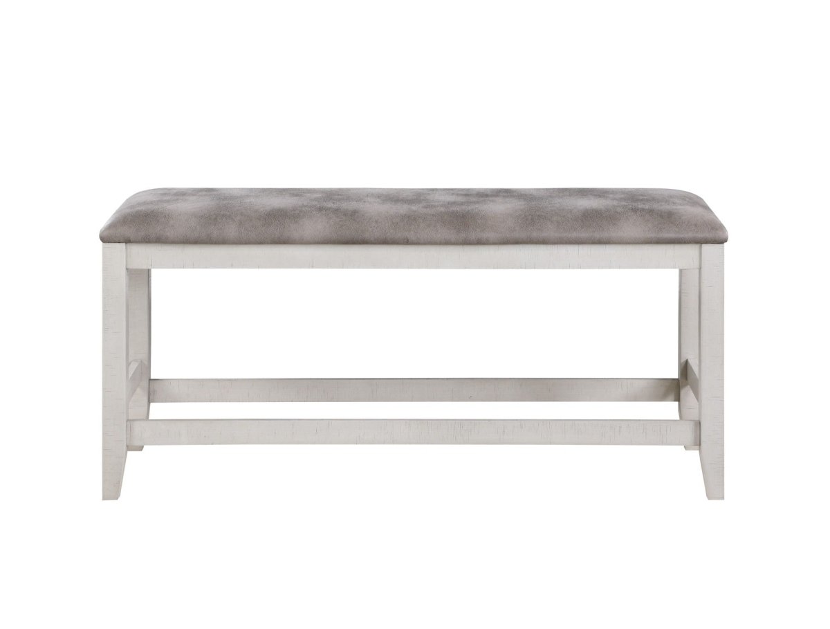 Richland - Counter Ht Bench - White Counter Benches by New Classic - Walls Furniture & Mattress