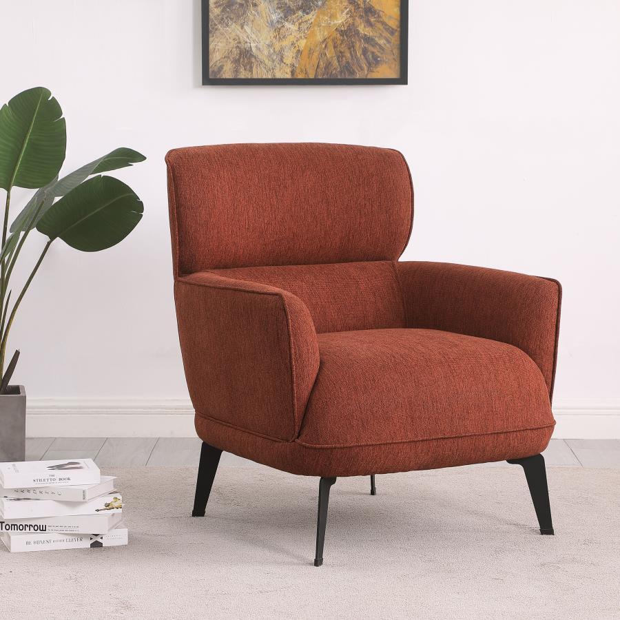 Andrea - Upholstered Crecent Arm Accent Chair Arm Chairs by Coaster Fine Furniture - Walls Furniture & Mattress