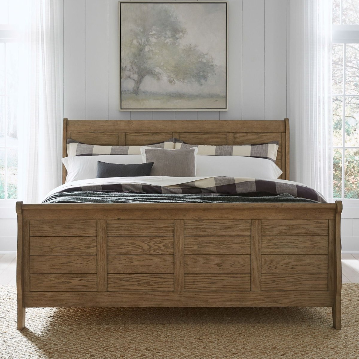 Grandpas Cabin - Sleigh Bed (Softly Bent Shape) Sleigh Beds by Liberty Furniture - Walls Furniture & Mattress