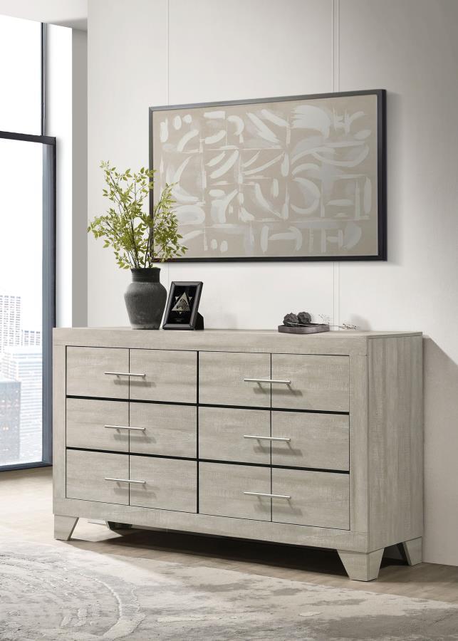 Trenton - 6 - Drawer Dresser Dressers by Coaster Fine Furniture - Walls Furniture & Mattress