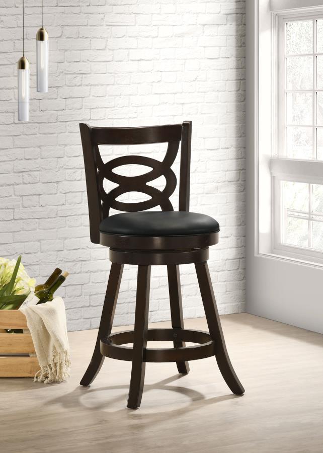 Calecita - Wood Swivel Counter Stool (Set of 2) Stool Sets by CoasterEssence - Walls Furniture & Mattress