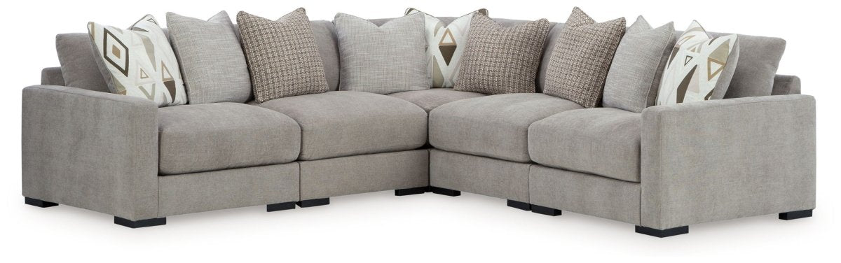 Aslan Court - Sectional With Ottoman Set 5 Piece Living Room Sets by Benchcraft® - Walls Furniture & Mattress