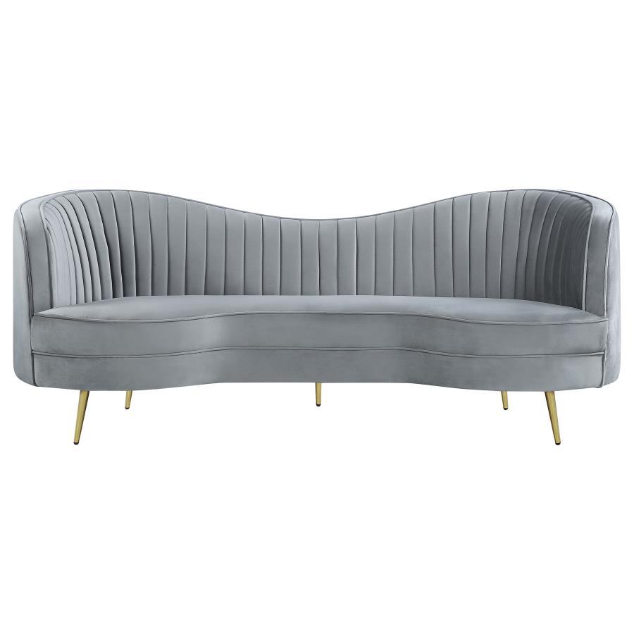 Sophia - Upholstered Channel Tufted Sofa Stationary Sofas by CoasterEssence - Walls Furniture & Mattress
