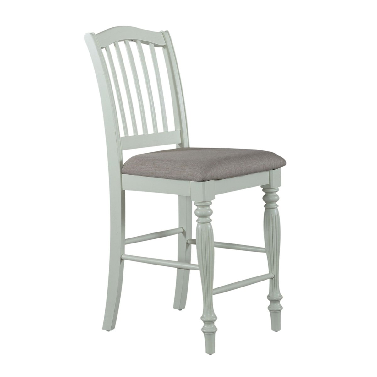 Cumberland Creek - Slat Back Counter Chair - White Counter Chairs by Liberty Furniture - Walls Furniture & Mattress