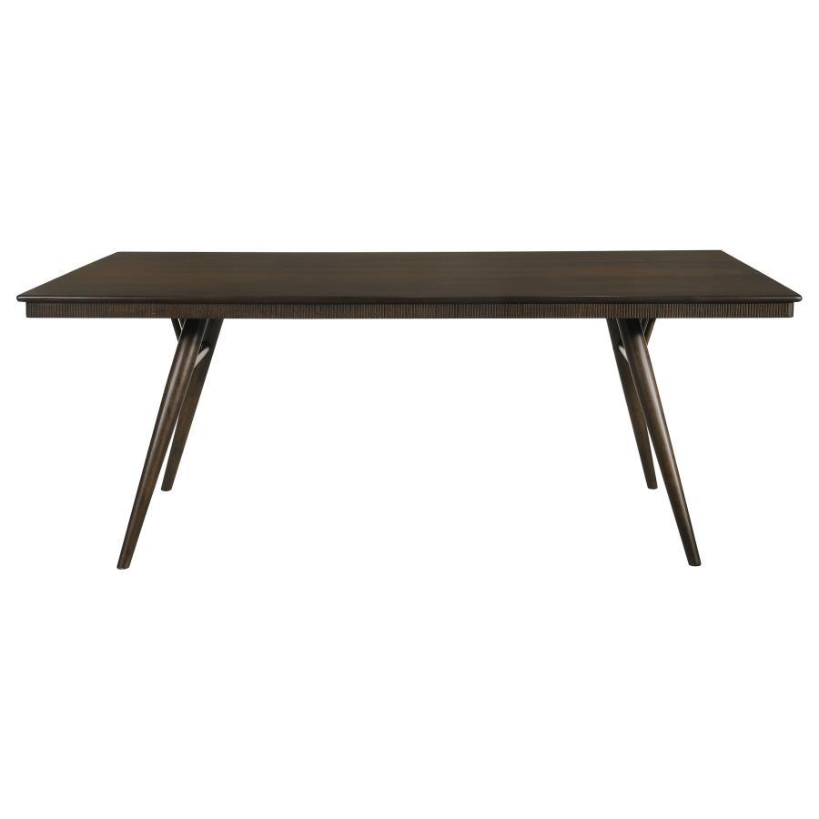Wes - Rectangular Wood Dining Table - Dark Walnut Dining Tables by CoasterEssence - Walls Furniture & Mattress